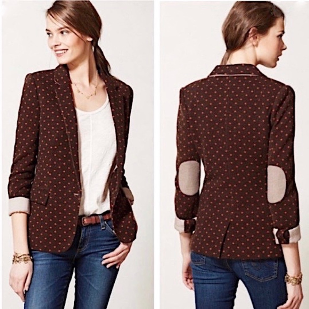 ANTHROPOLOGIE Cartonnier Dotside Blazer